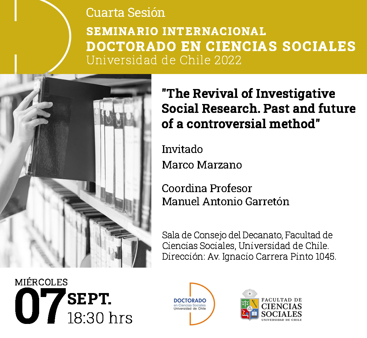 Cuarta sesión del seminario Internacional del Doctorado en Ciencias Sociales 2022
