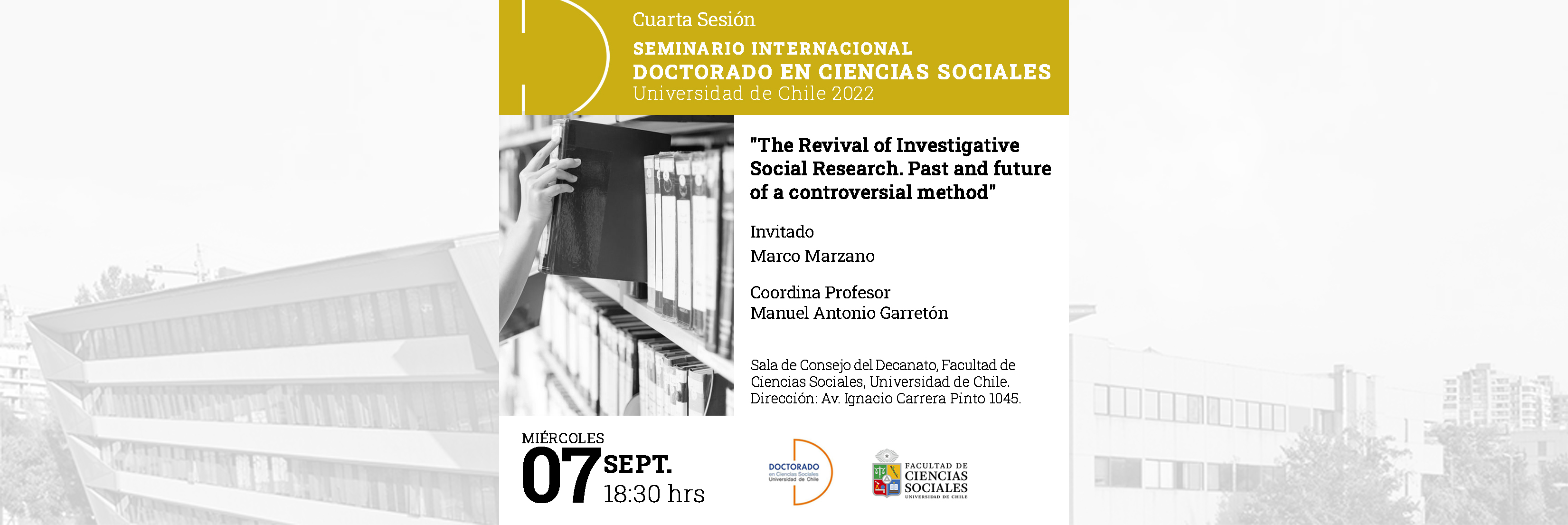 Cuarta sesión del seminario Internacional del Doctorado en Ciencias Sociales 2022