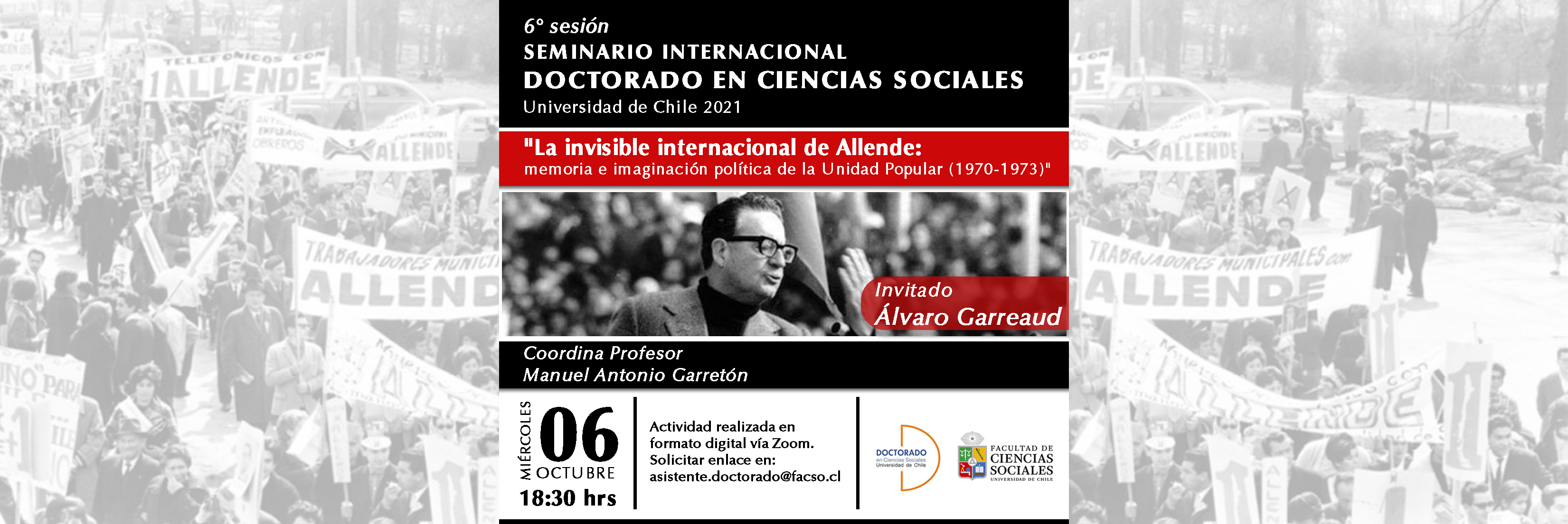 Sexta sesión del seminario Internacional del Doctorado en Ciencias Sociales 2021