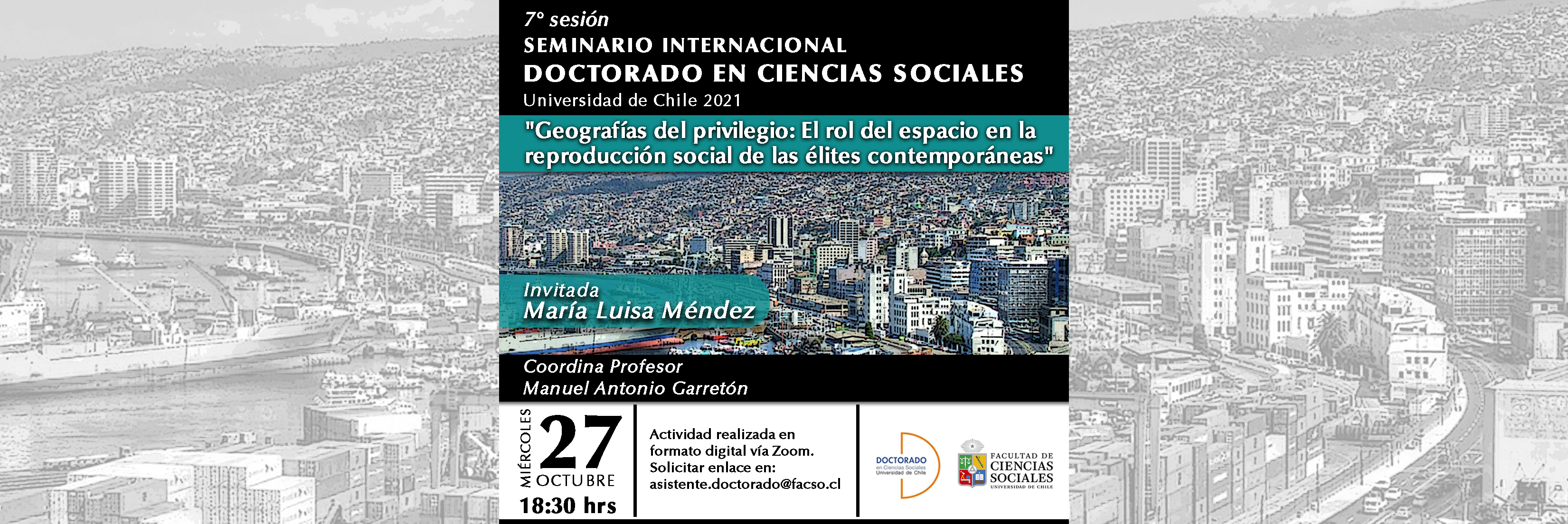 Séptima sesión del seminario Internacional del Doctorado en Ciencias Sociales 2021