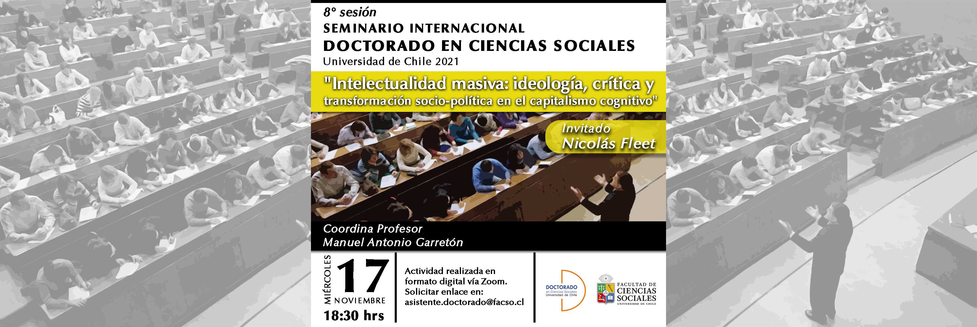 Octava sesión del seminario Internacional del Doctorado en Ciencias Sociales 2021